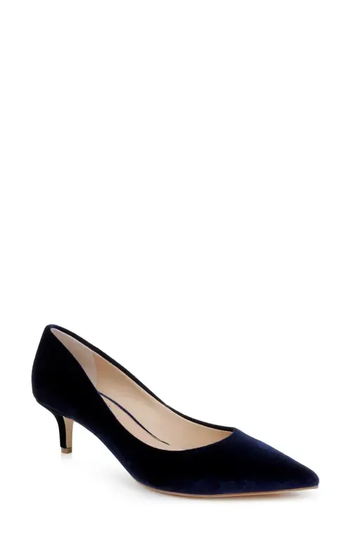 Enola Pointed Toe Kitten Heel Pump by Jewel Badgley Mischka
