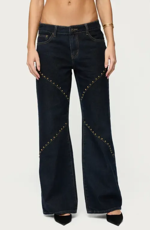 Charla Studded Low Rise Baggy Jeans by EDIKTED