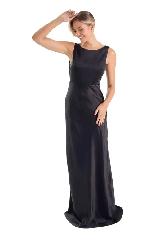 Cowl Back Satin Bridesmaid Dress by Six Stories