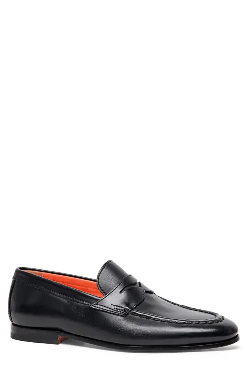 Door Moc Toe Penny Loafer by Santoni