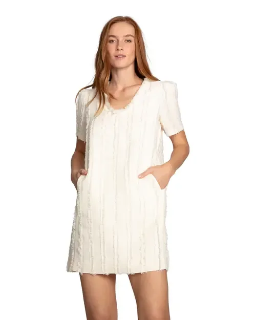 Solana Boho Fringe Shift Mini Dress by Belle & Bloom