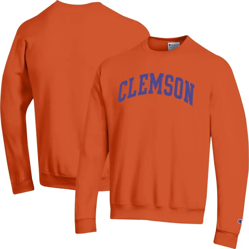 Champion Clemson Tigers Basic Arch Fleece Pullover Sweatshirt by Champion