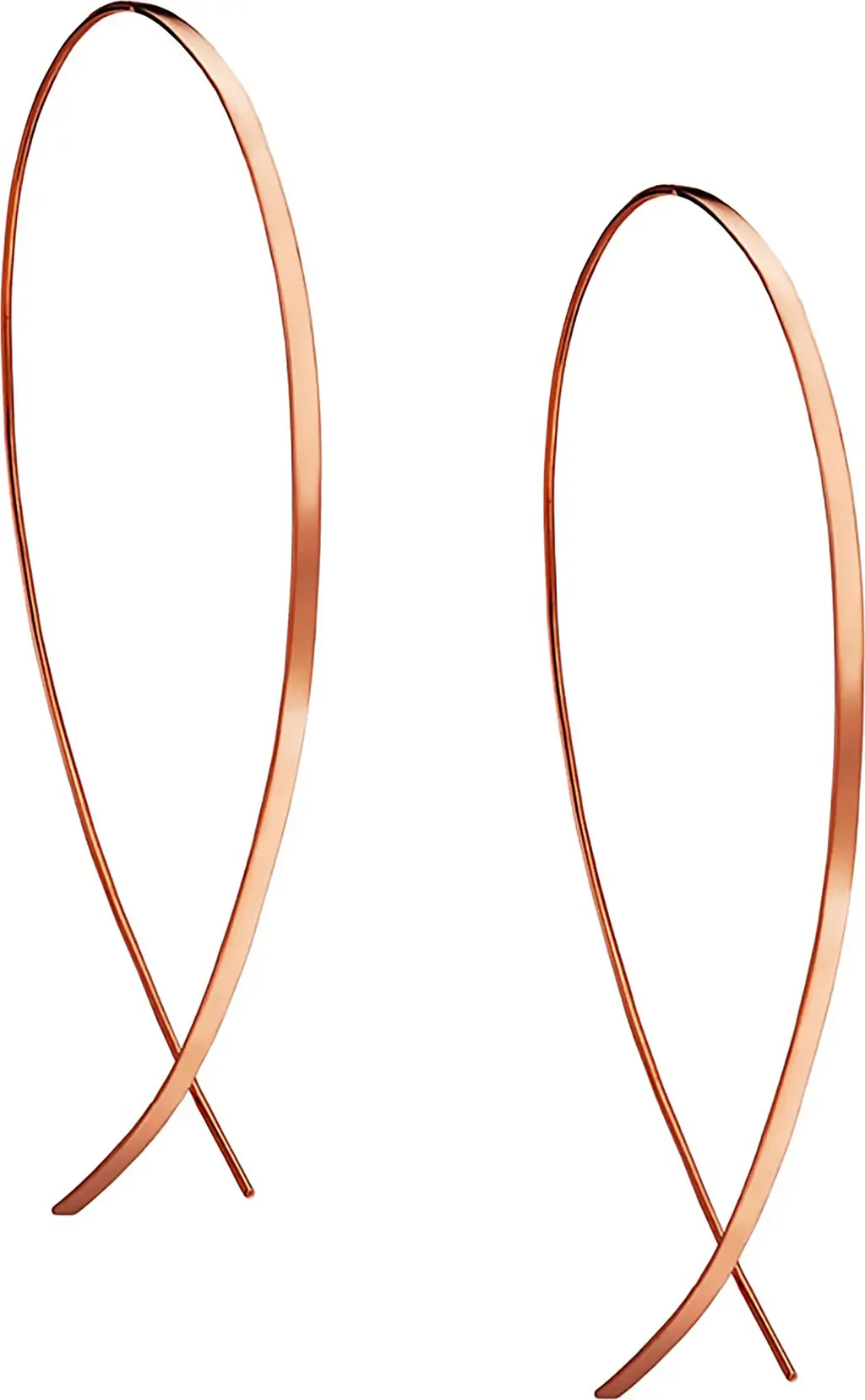 Flat Upside Down Hoop Earrings by LANA