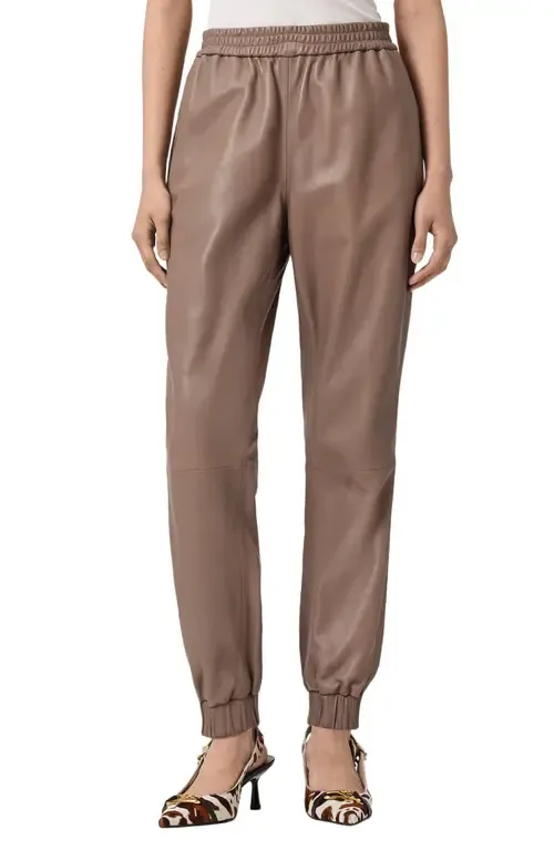 Jen Leather Joggers by AllSaints