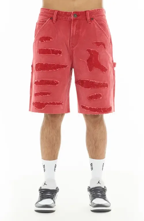 Grunge Carpenter Denim Shorts by Cult of Individuality