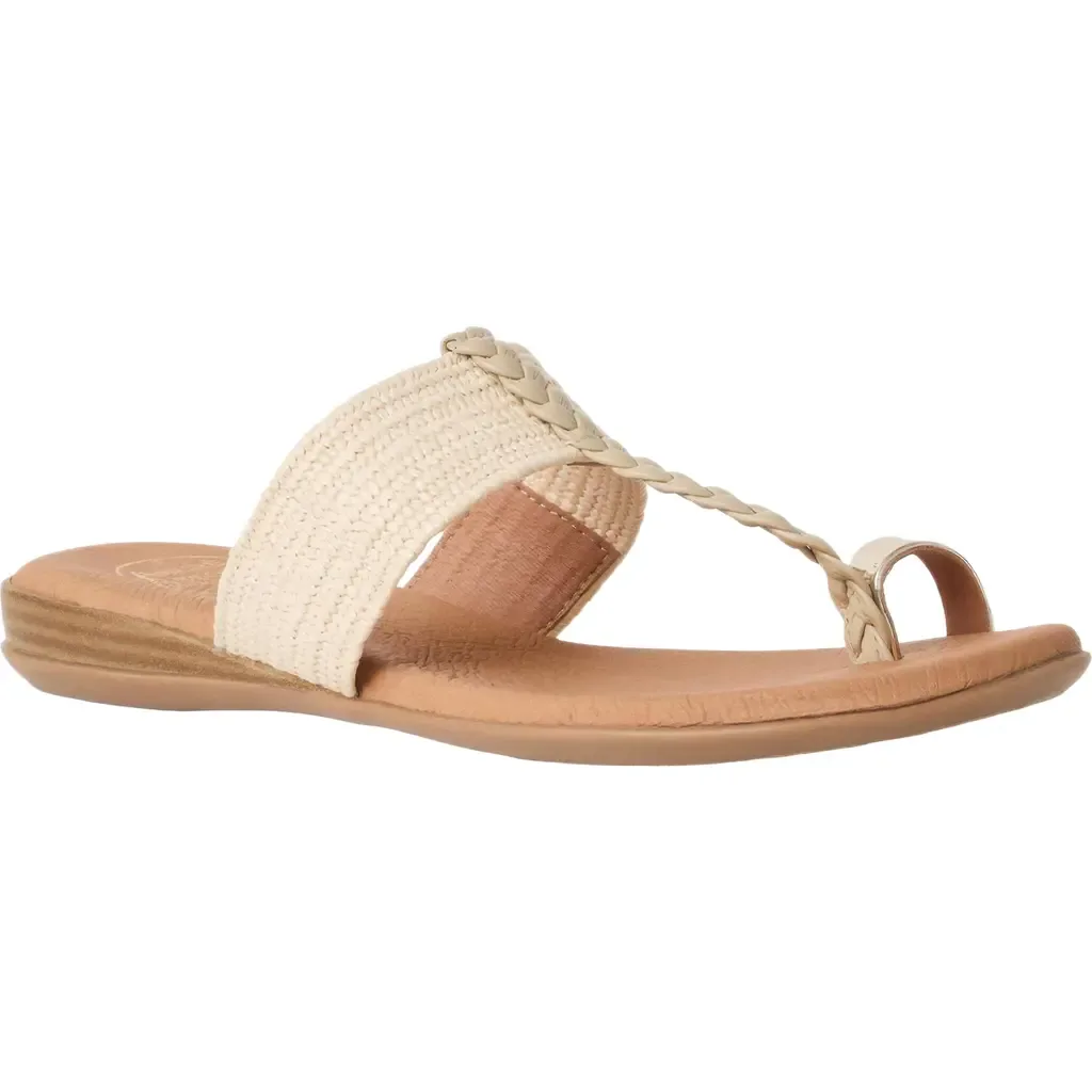 Neo Toe Loop Sandal in Natural Raffia by André Assous