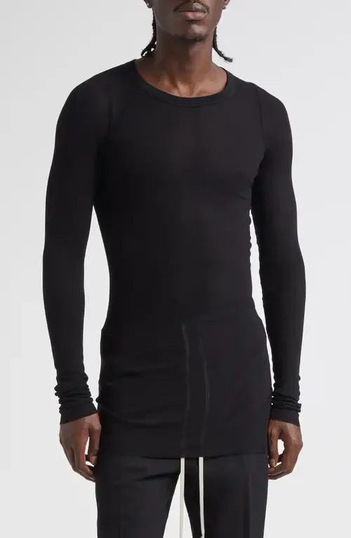 Long Sleeve Rib T-Shirt by Rick Owens