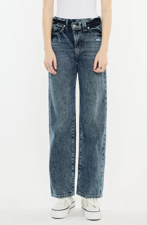 Kora High Rise 90's Straight Leg Jeans by KanCan