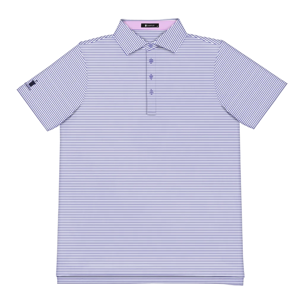 Stripe Yarn-Dye Performance Polo Shirt by Castle Golf