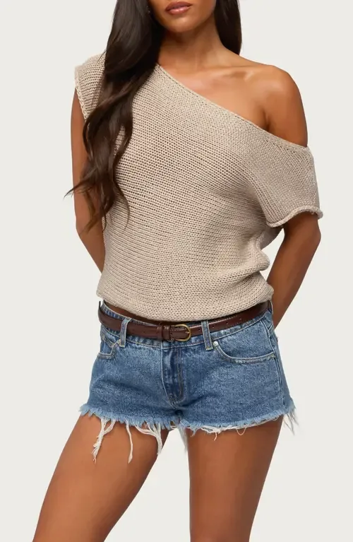 Naamo Off Shoulder Knit Top by EDIKTED