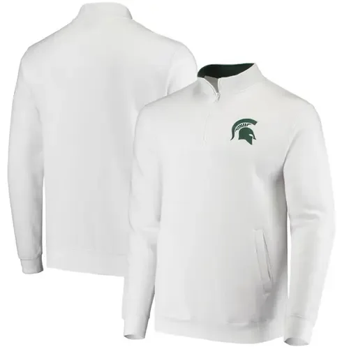 Colosseum White Michigan State Spartans Tortugas Logo Quarter-Zip Jacket by COLOSSEUM