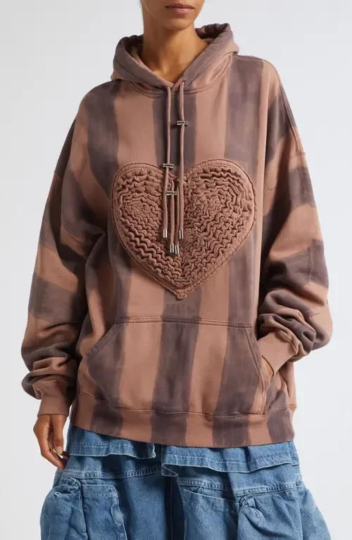 Soft Heart Oversize Fleece Hoodie by Collina Strada