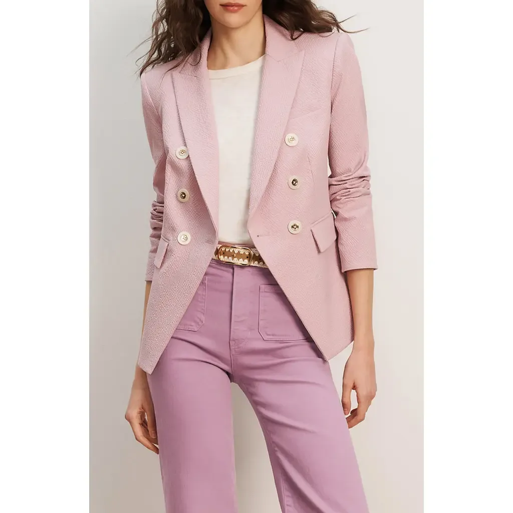 Miller Textured Stretch Cotton Dickey Jacket by Veronica Beard