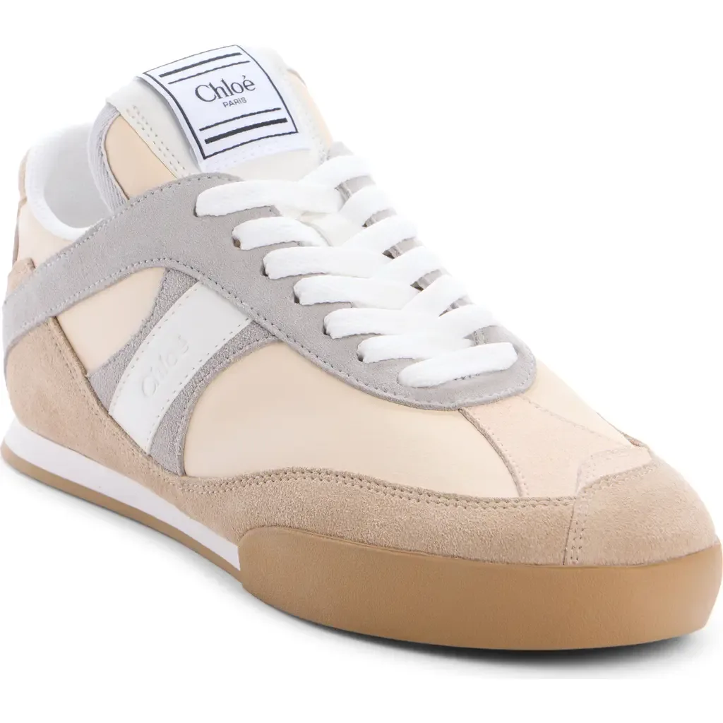 Kick Leather & Mesh Sneaker by Chloé
