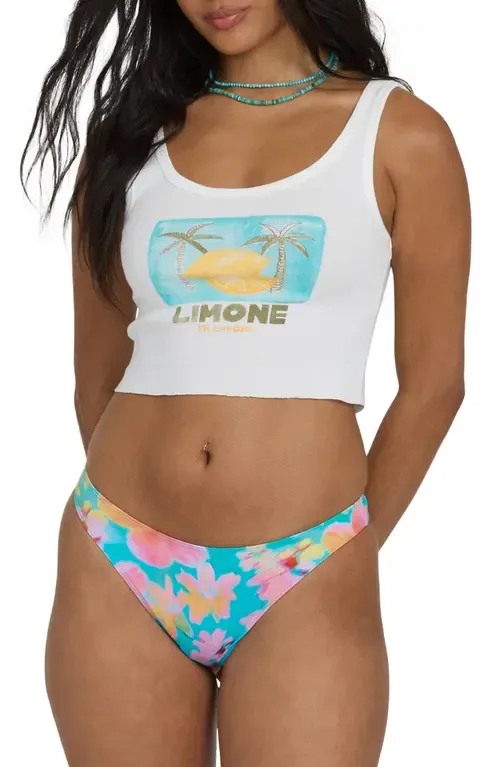 Summer Sweetness Graphic Scoop Neck Crop Tank Top by Billabong