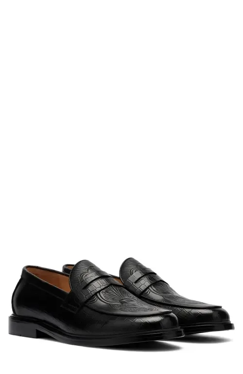 Calum Embossed Penny Loafer by MARC NOLAN
