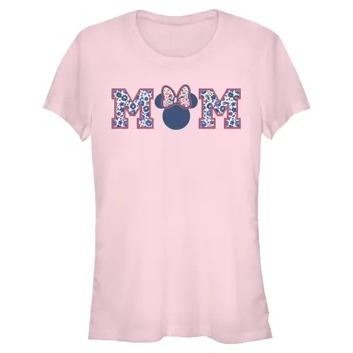 Flower Bow Icon Mom Shape Short Sleeve Graphic T-Shirt