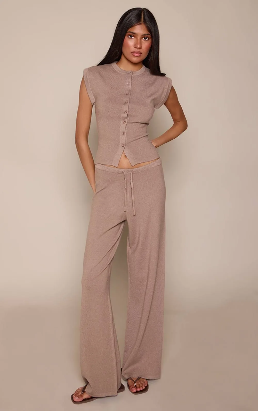 Knitted Drawstring Trousers