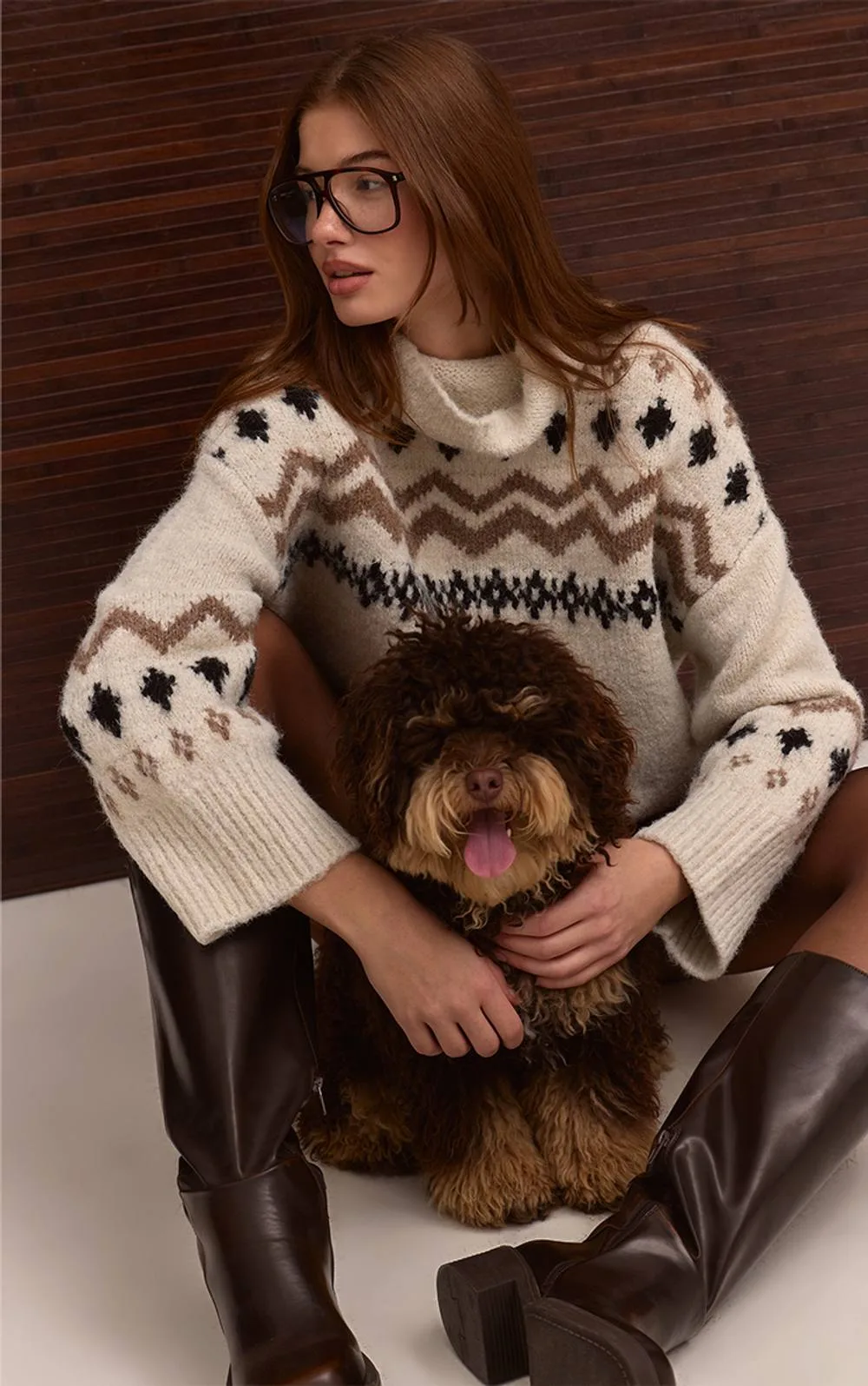 Fairisle High Neck Jumper by PrettyLittleThing