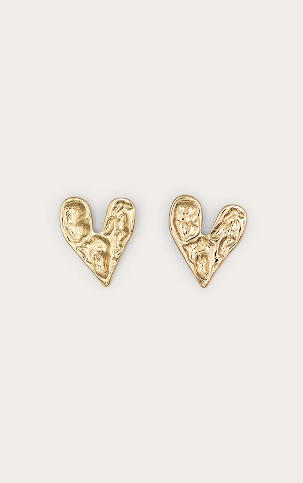 Hammered Love Heart Statement Earrings by PrettyLittleThing