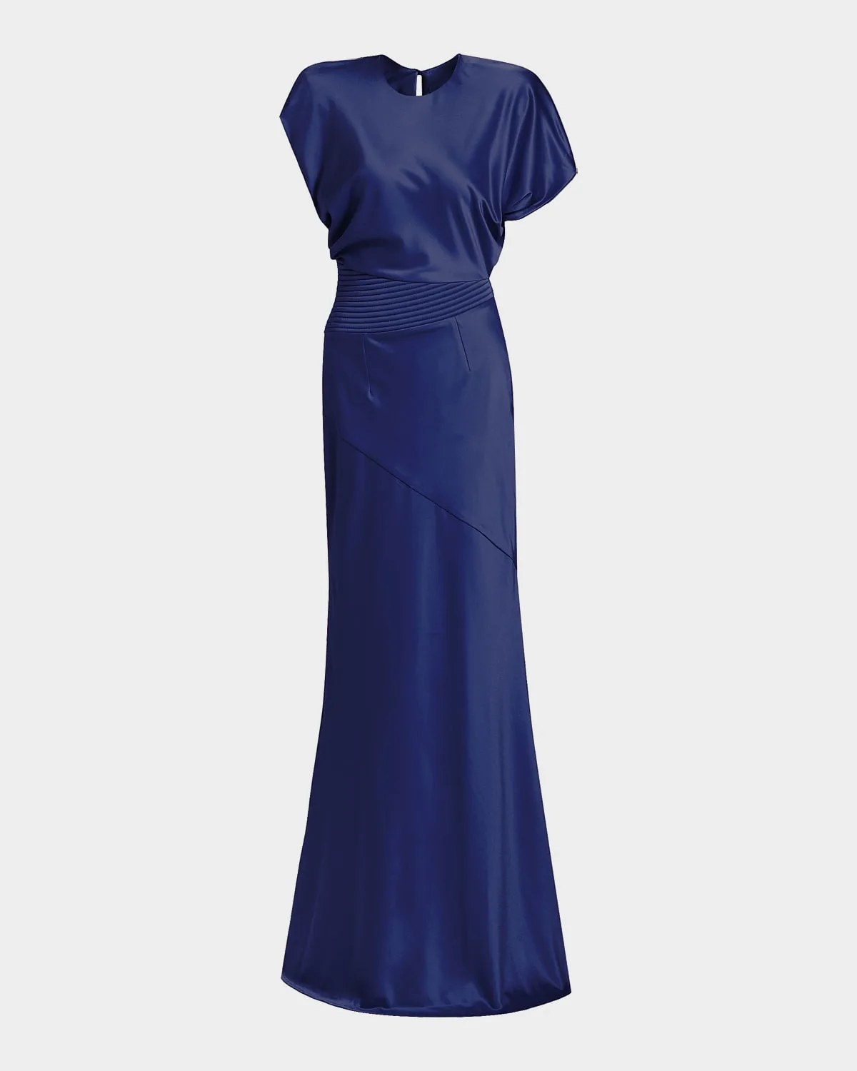 Bond Draped Stretch Satin Mermaid Gown