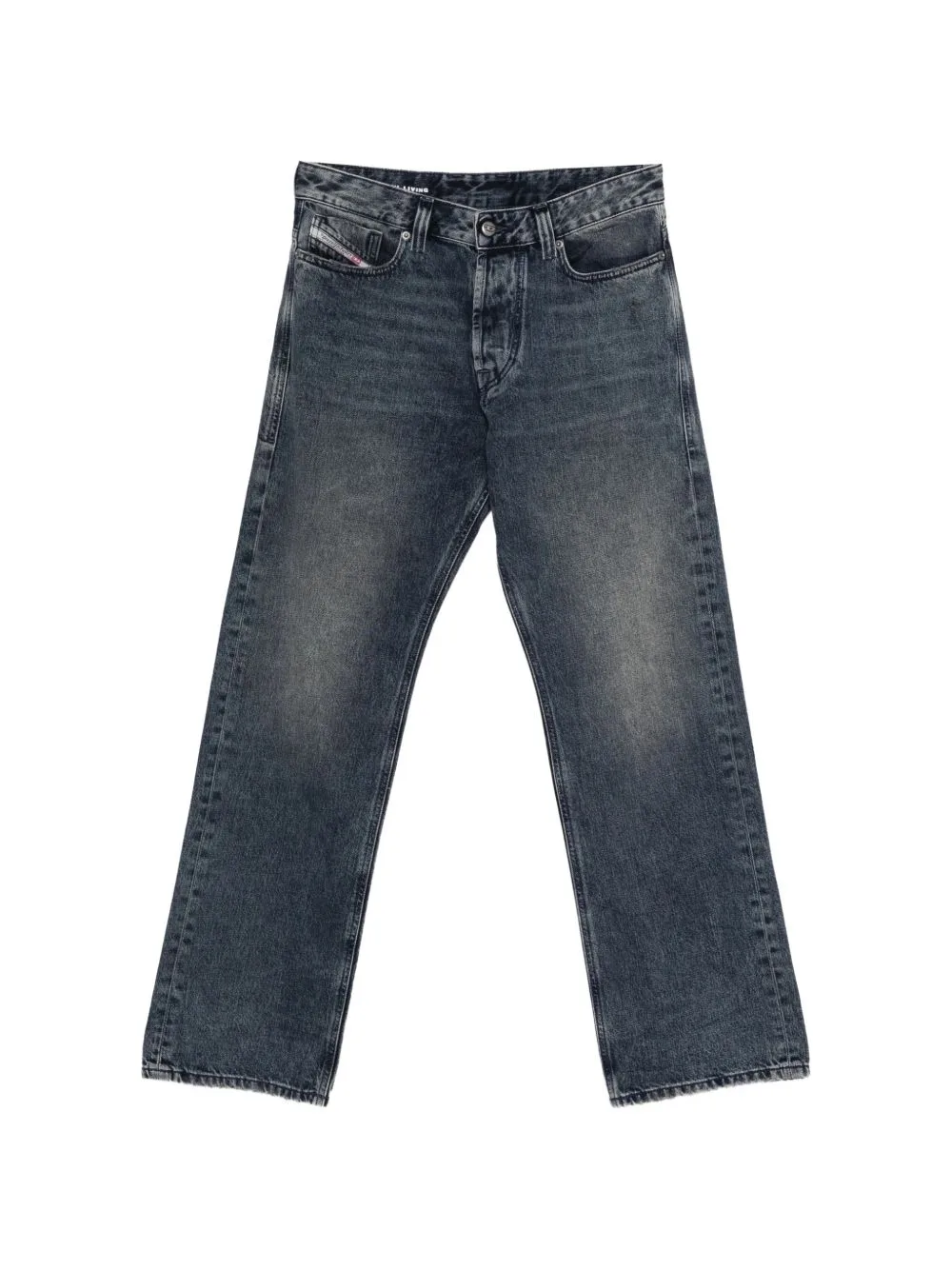 Acid-Wash Straight-Leg Jeans by Diesel