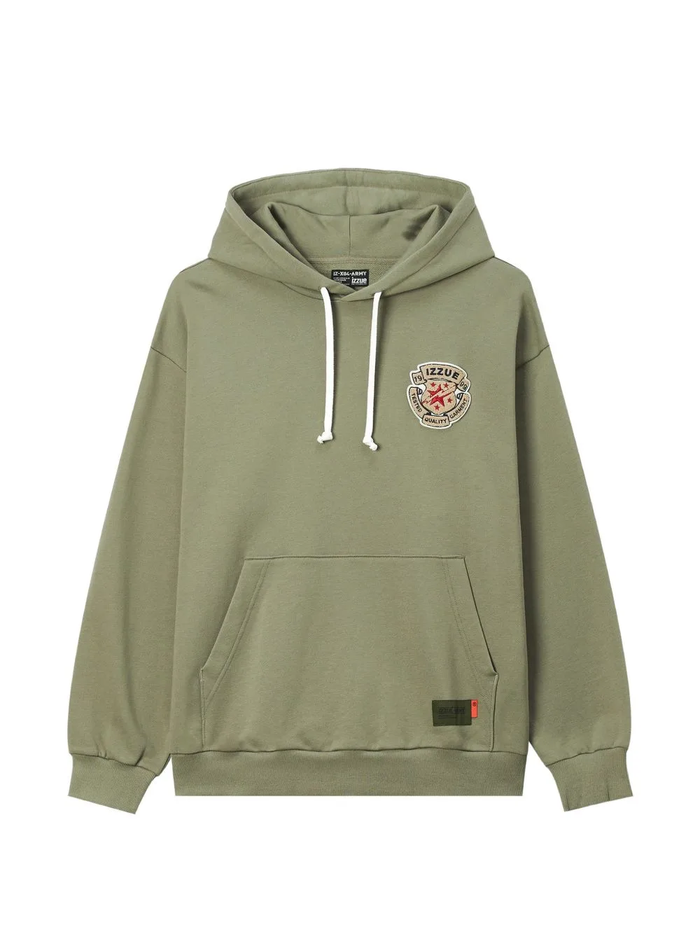 Slogan-Print Logo-Patch Hoodie by izzue