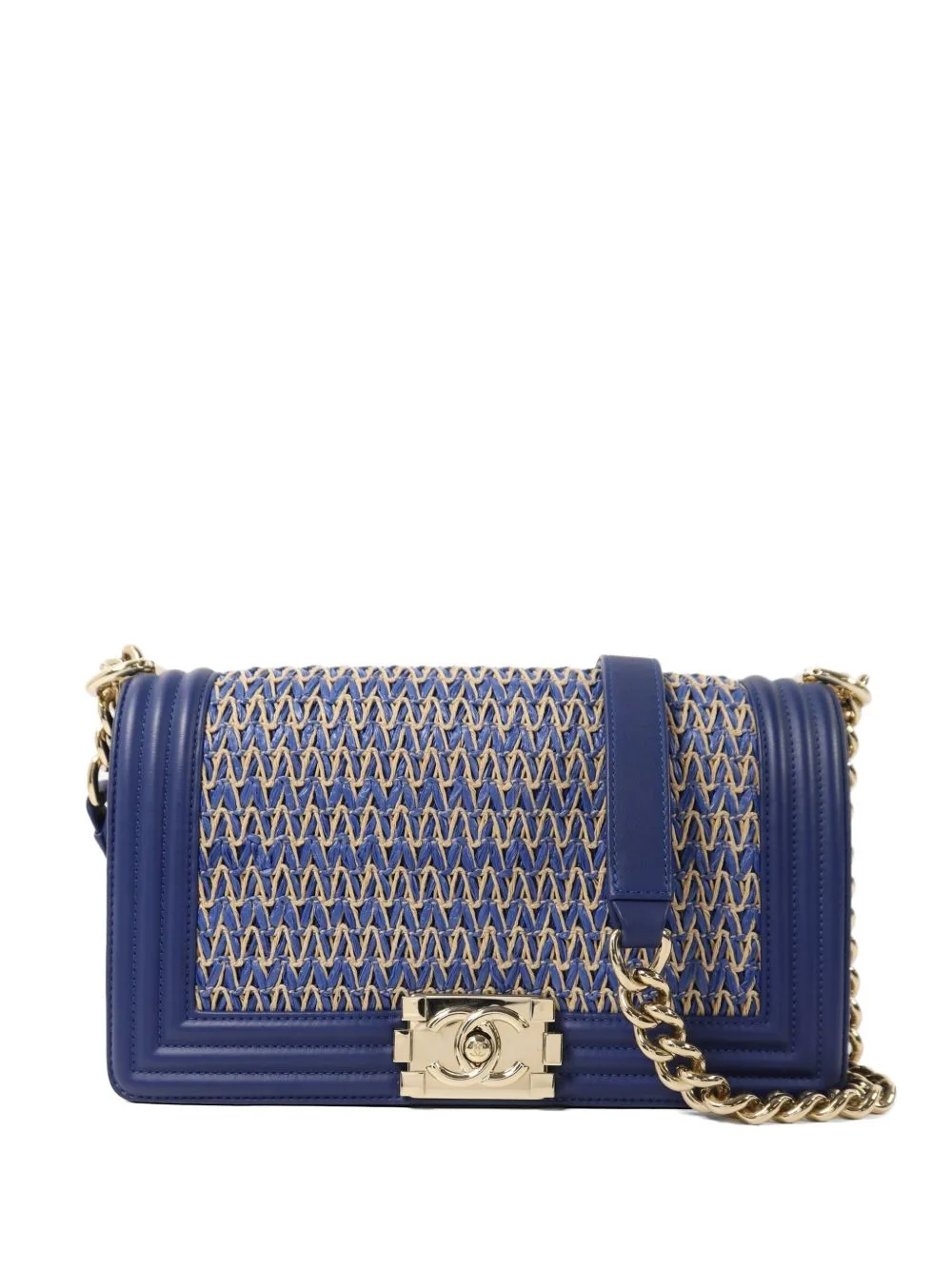 25 Boy Raffia Shoulder Bag by CHANEL Pre-Owned