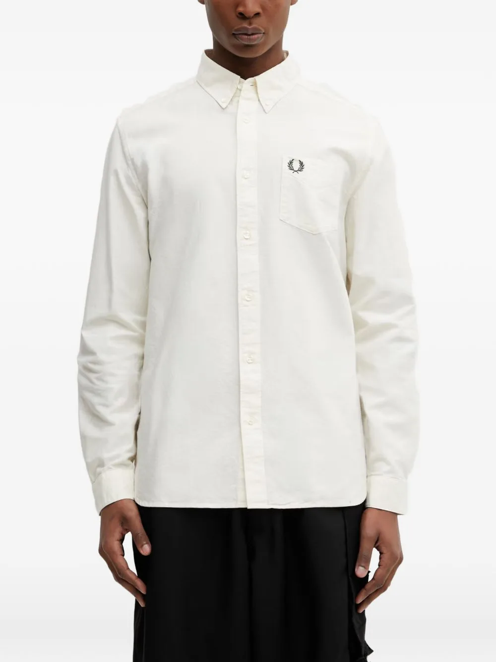 Logo-Embroidered Shirt by Fred Perry