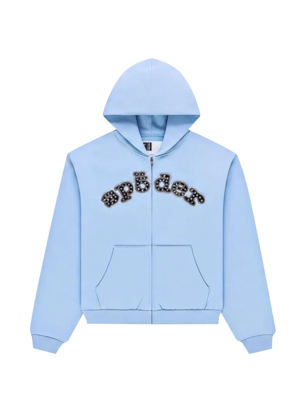 Mixed Stone OG V2 Rhinestone-Embellished Zip-Up Hoodie by SP5DER