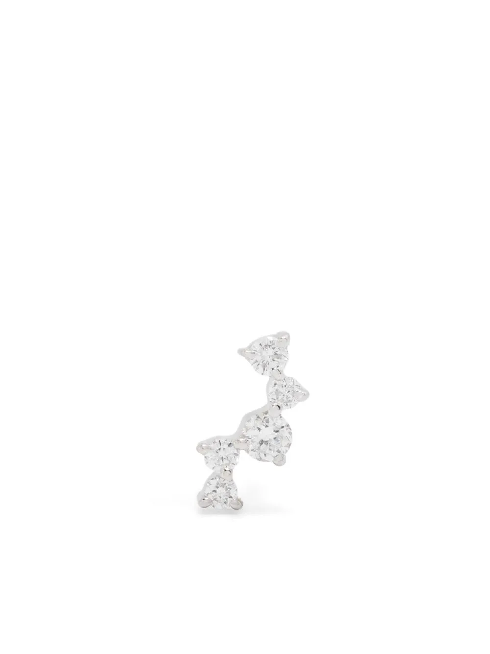 14K White Gold Flashy Glitz Diamond Single Earring by Maria Black