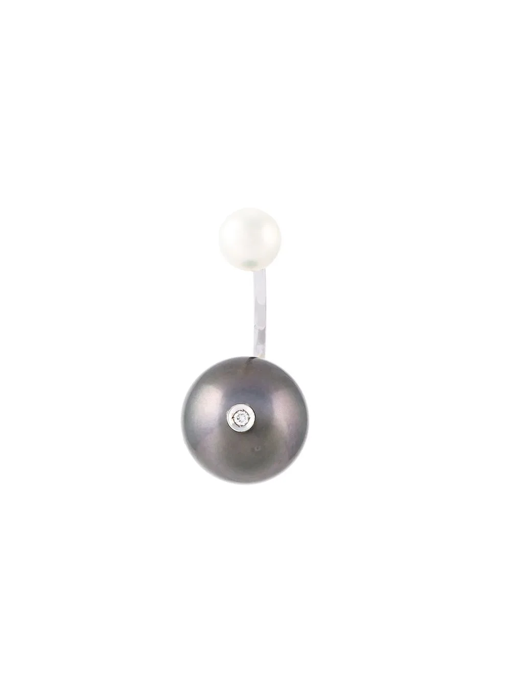 Pearl Piercing Diamond Earring by Delfina Delettrez