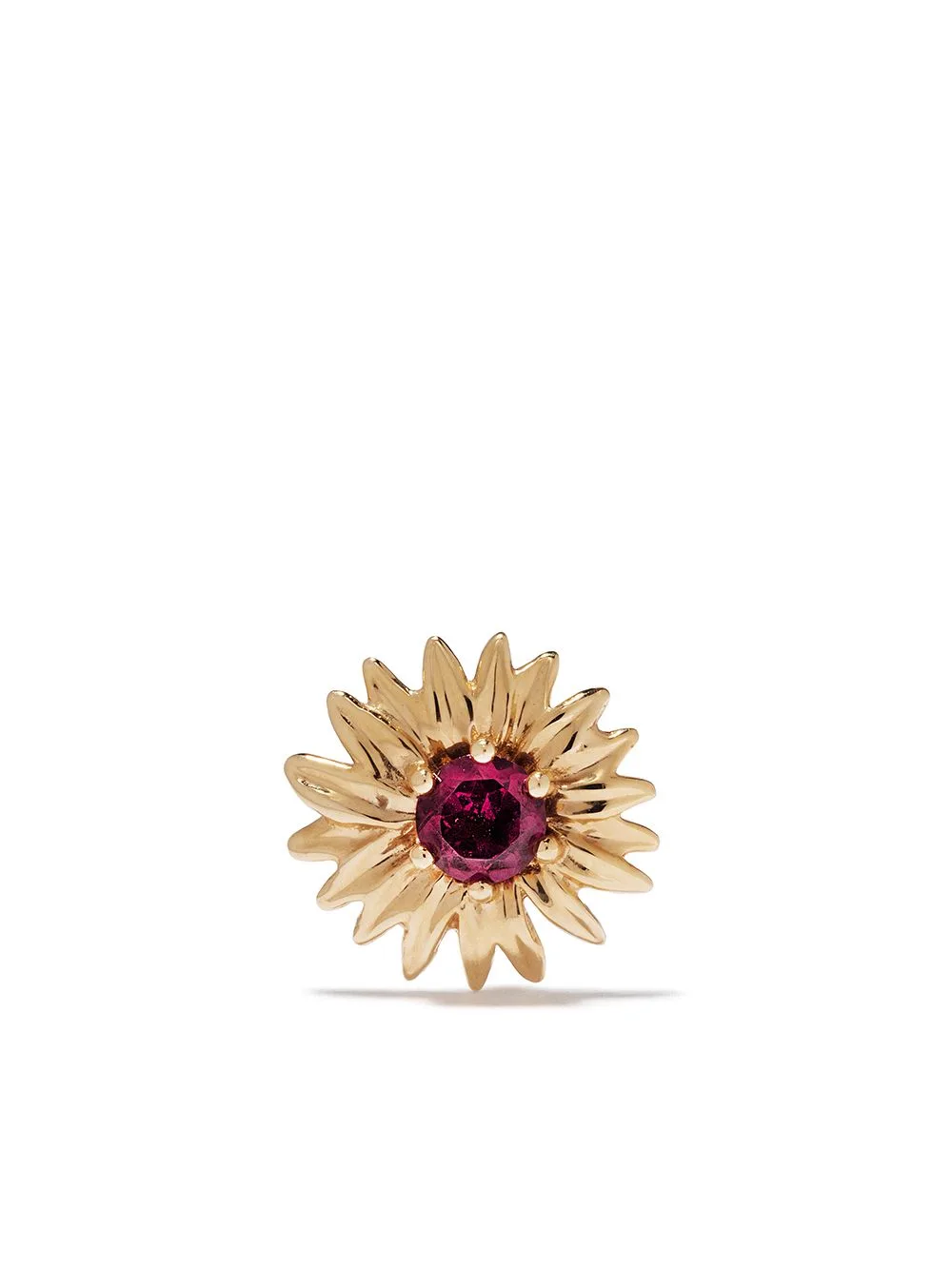 18kt Yellow Gold Rhodolite Bouquet Sing Earring by Aurelie Bidermann