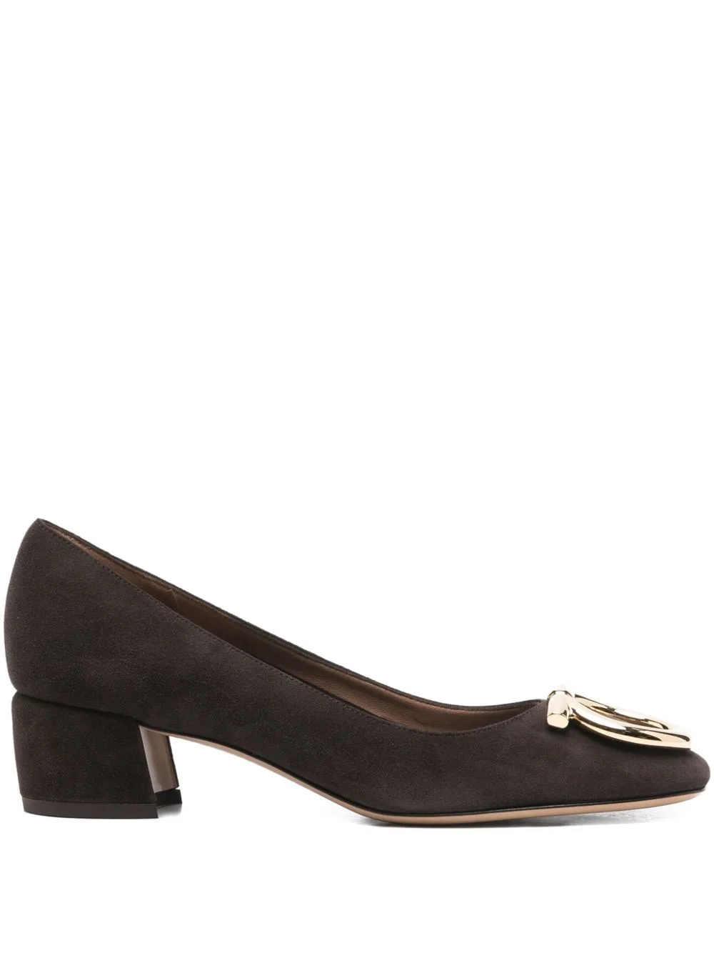 40mm Gancini-Embellished Block-Heel Pumps by Ferragamo