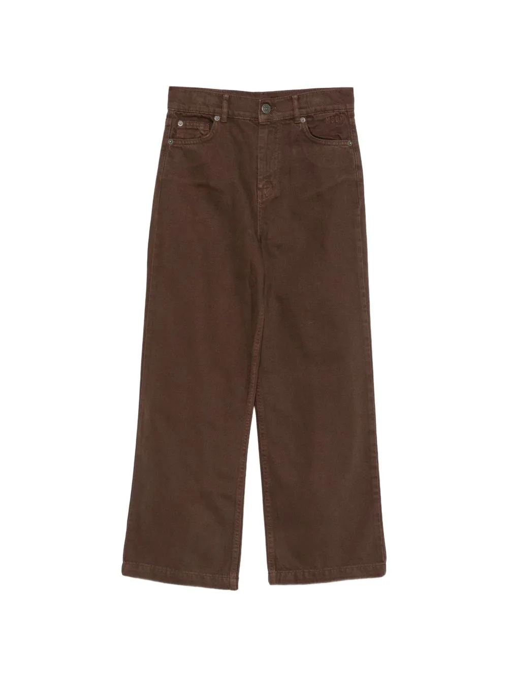 Logo-Print Wide-Leg Jeans by MSGM Kids
