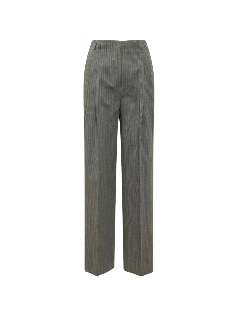 Pinstripe-Pattern Tailored Trousers by Alberta Ferretti