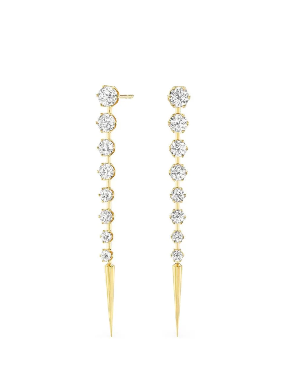 Quill Diamond Drop Earrings by Sorellina