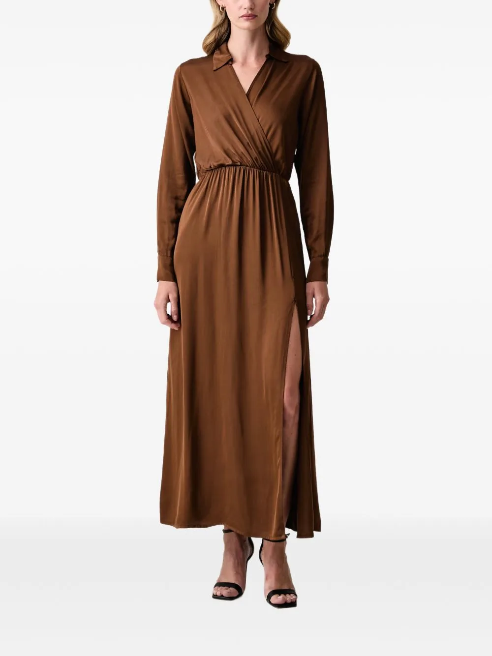 Wrap-Style Slit-Detail Maxi Dress by FRACOMINA