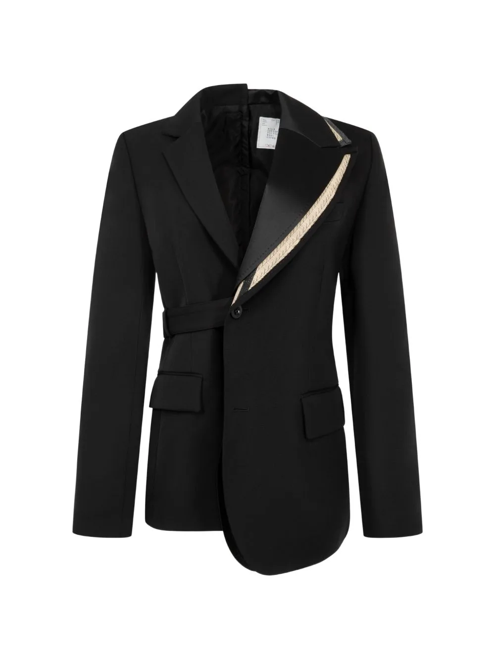 Asymmetric Belted Blazer by sacai