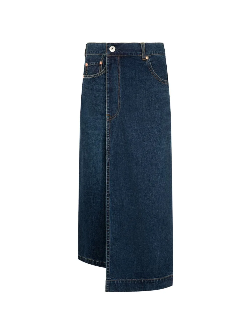 Asymmetric Wrap Maxi Skirt by sacai
