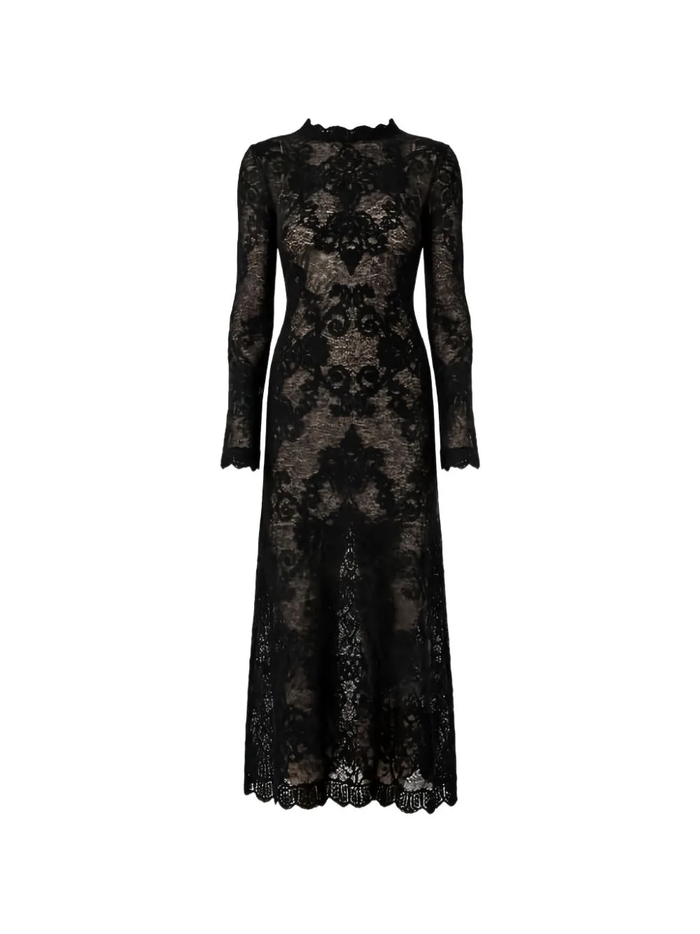 Long Jacquard Alpaca Blend Knit Dress by TWINSET