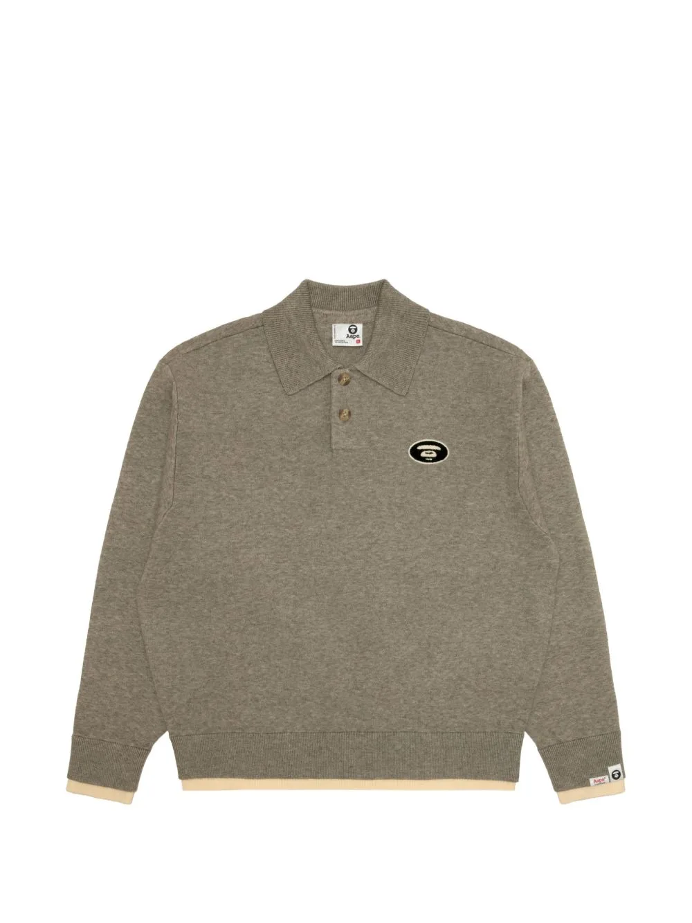 Logo-Patch Polo-Collar Sweater by AAPE BY *A BATHING APE®