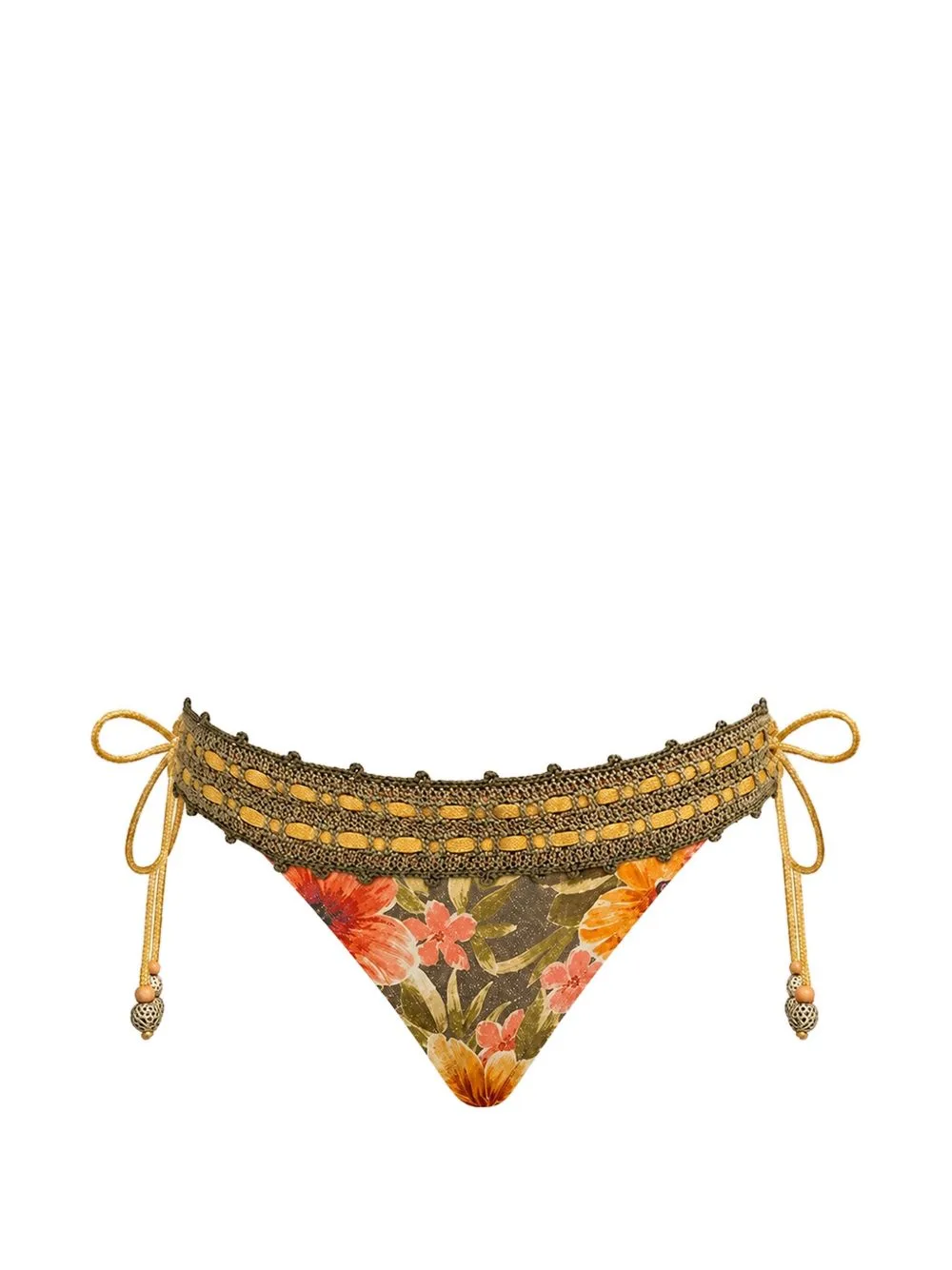 Deva Floral-Print Bikini Bottoms by Del Maar