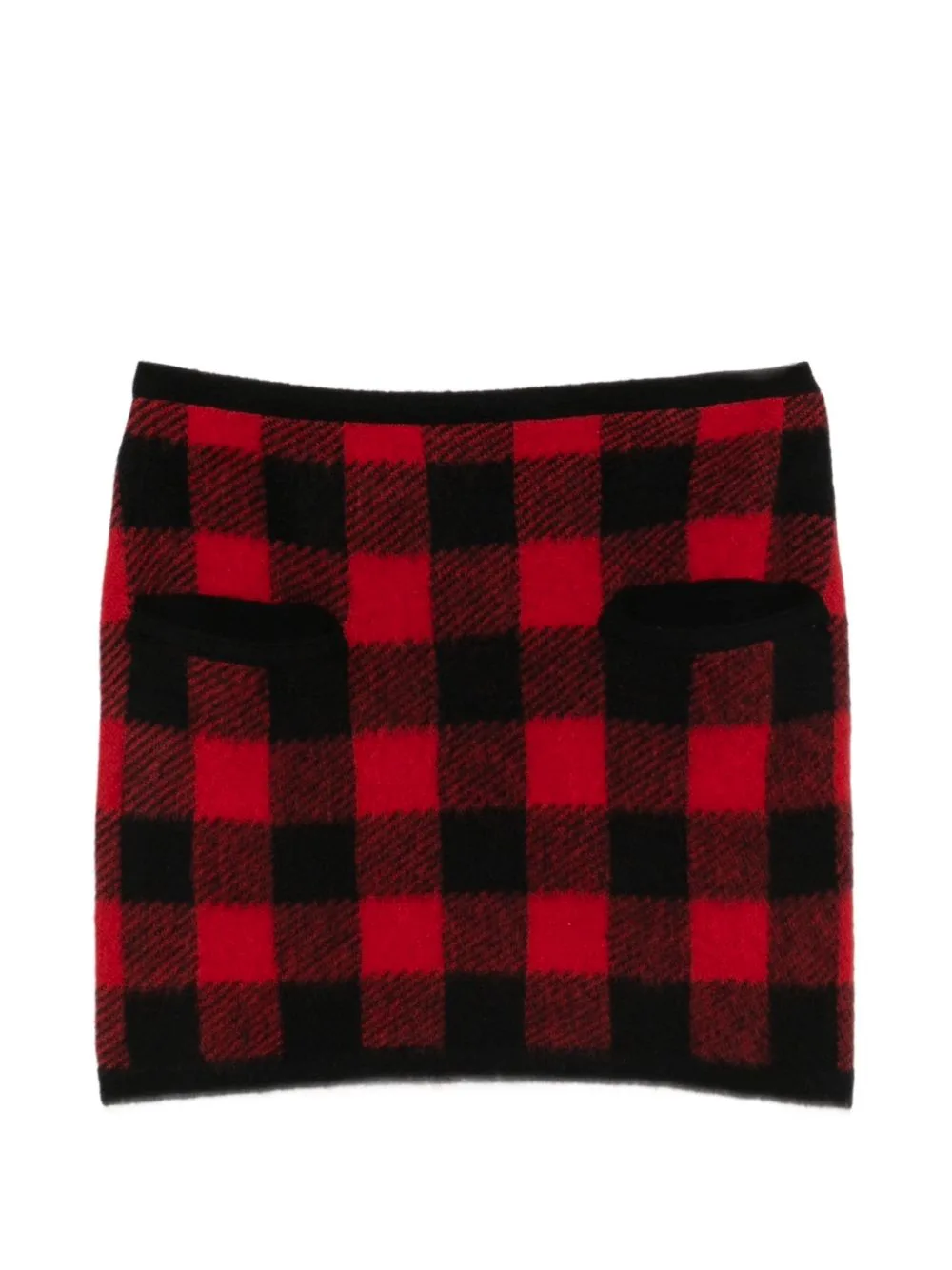 Check-Pattern Knitted Mini Skirt by N°21