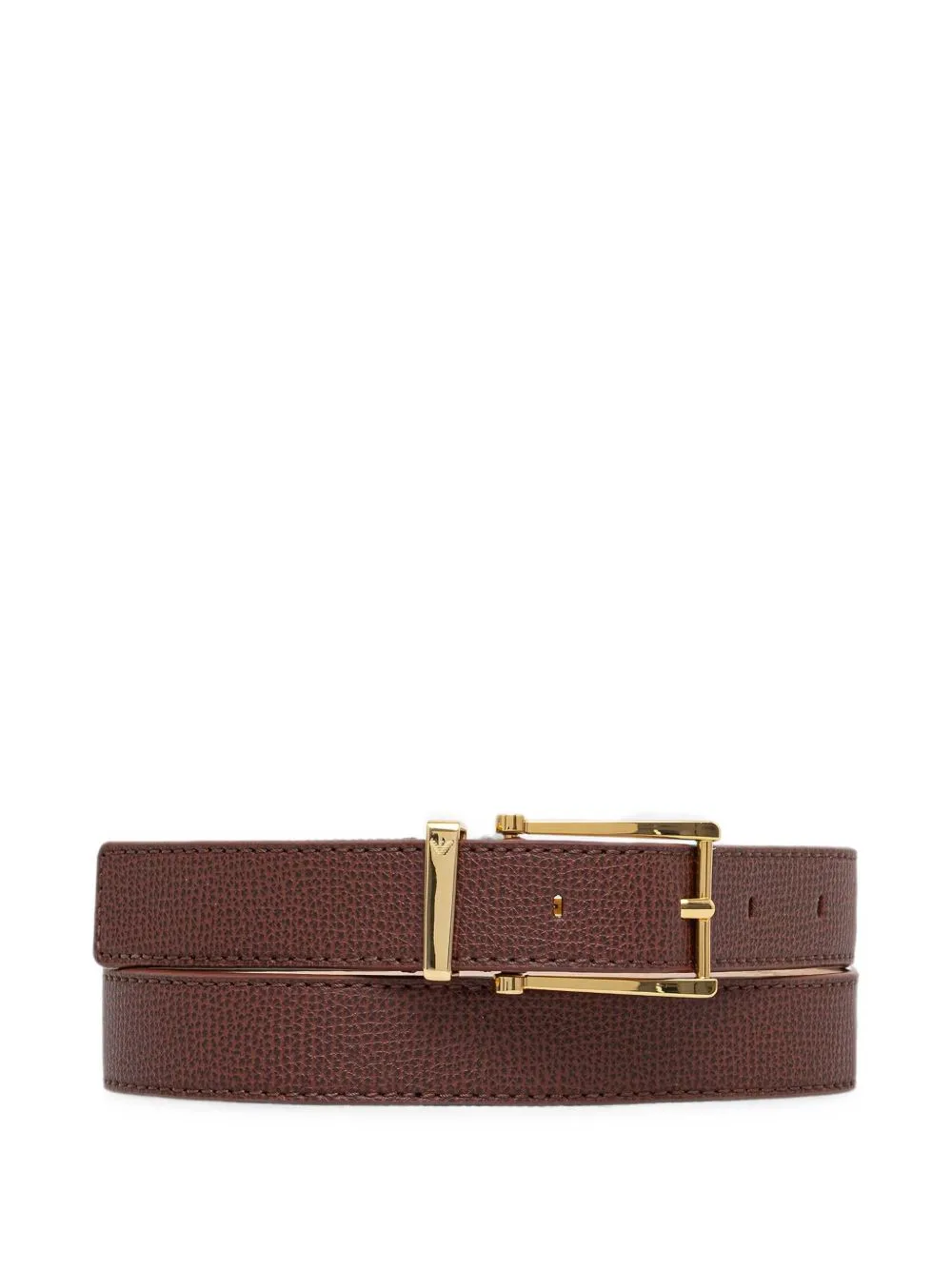 Textured-Finish Buckle-Fastening Belt by Emporio Armani