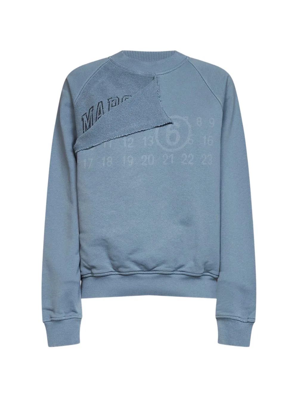 Logo-Print Deconstructed Sweatshirt by MM6 Maison Margiela