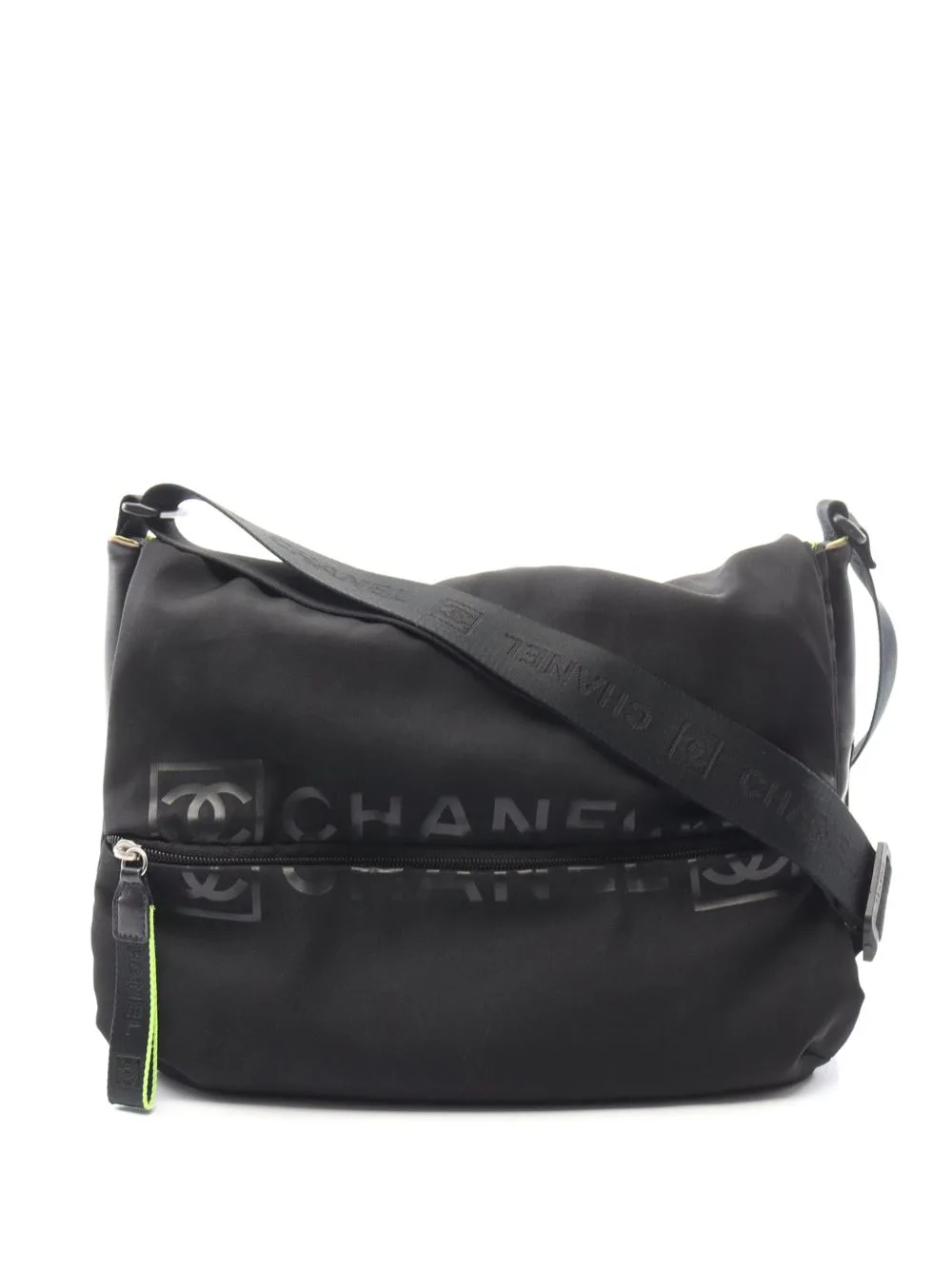 2004-2005 Sports Line Nylon Logo Messenger Bag Crossbody Bag by CHANEL Pre-Owned