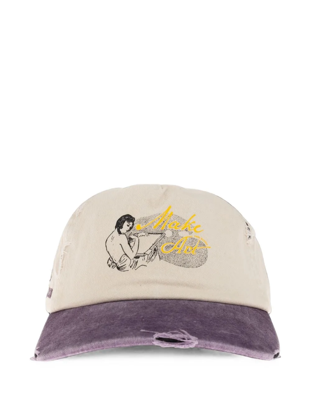 Distressed Graphic-Print Cap by DUKE & DEXTER