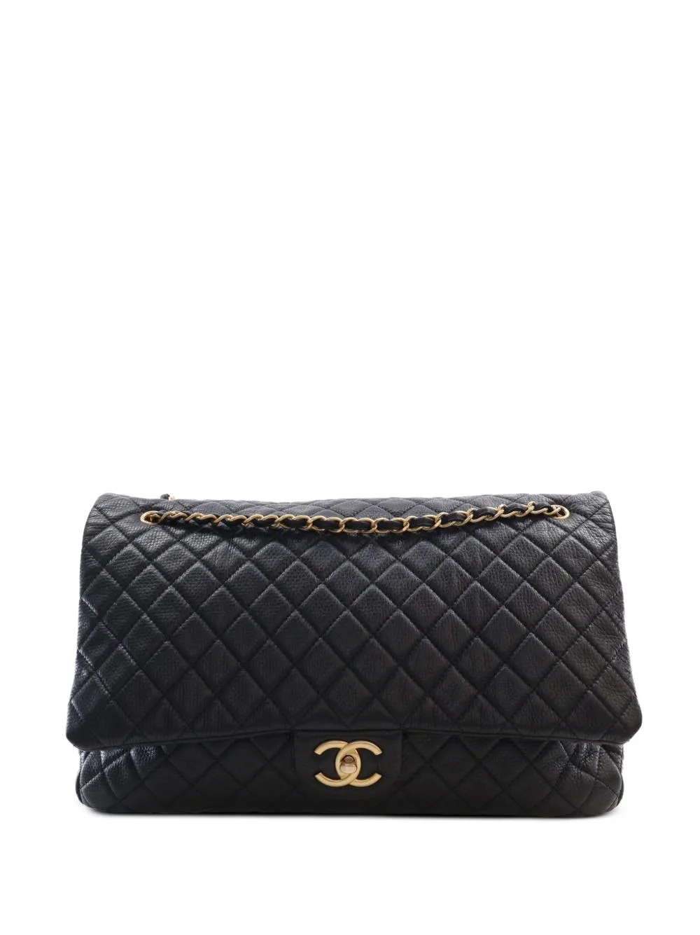 2018 XXL Quilted Calfskin Travel Flap Shoulder Bag by CHANEL Pre-Owned