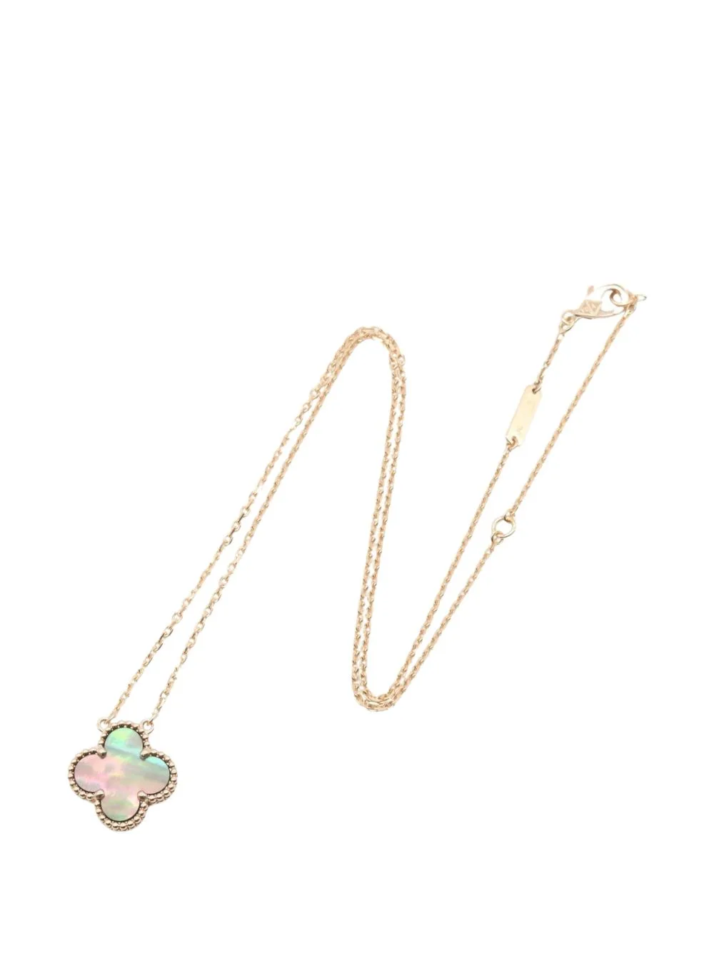 2010s Alhambra Mother-Of-Pearl Necklace by Van Cleef & Arpels Pre-Owned